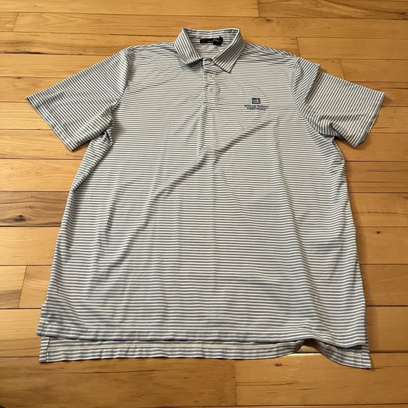 Ralph Lauren RLX Polo Shirt Men's Xl Stripe Wells Fargo Championship Golf Preppy - Picture 2 of 5